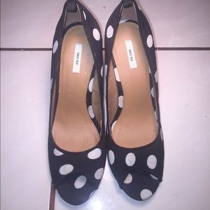 MOVING SALE! Polka Dot Peep Toe Heels