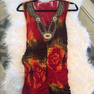 Multi color fitted dress