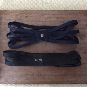 DONATING 9/4 Two black & blue sport headbands