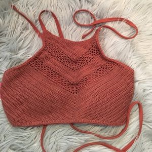 NWT Crochet swim top size large