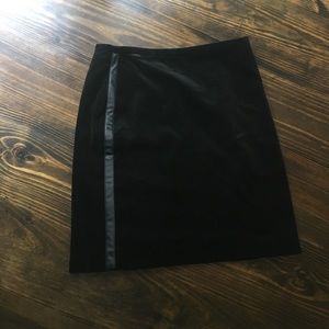 NWT Leather and Velvet Tommy Hilfiger Midi Skirt