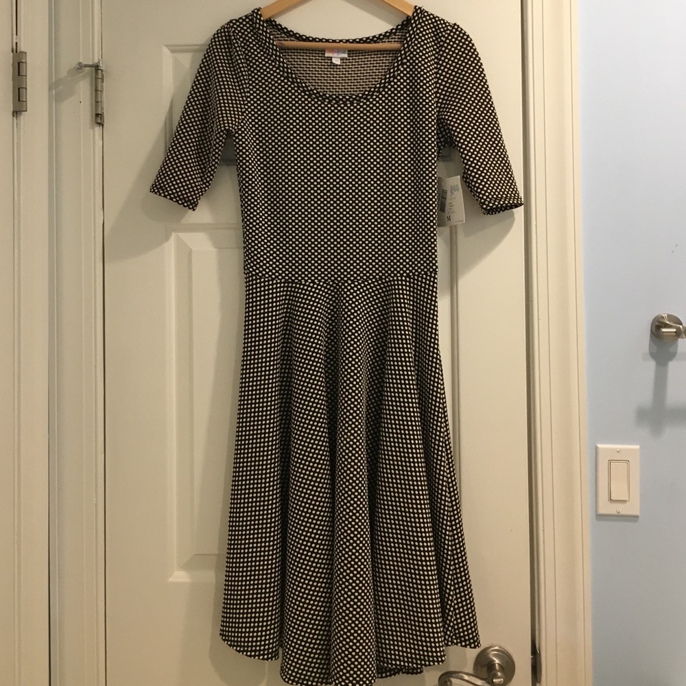 LuLaRoe black polkadot Nicole dress