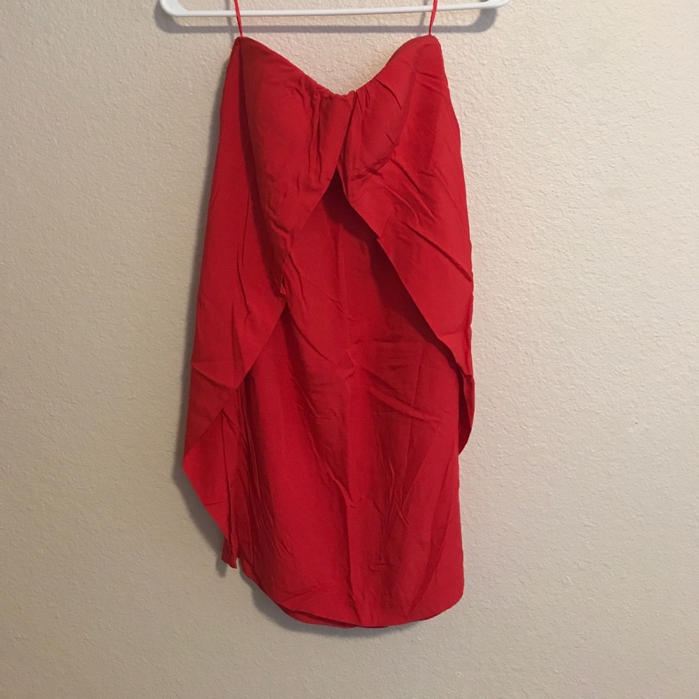 B.B. Dakota Strapless Red Dress