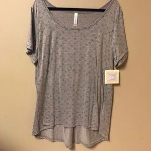 LuLaRoe Classic Tee 2XL grey blue