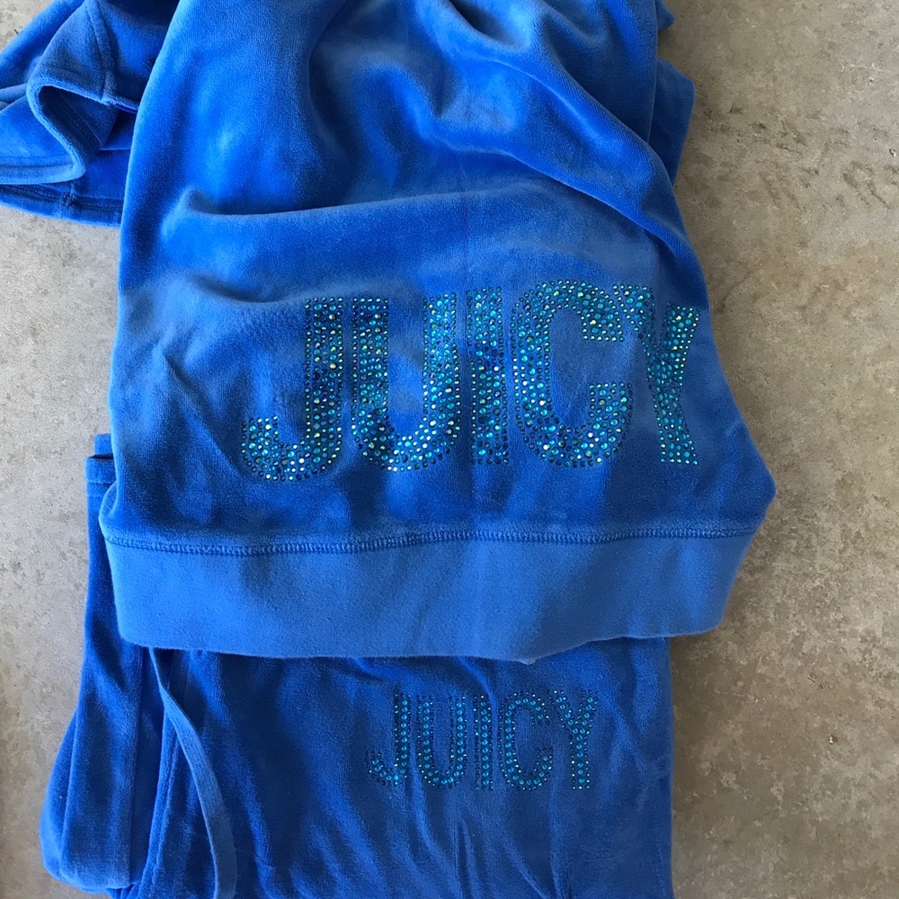 Juicy jogger pant and zip up hoodie sz Xl