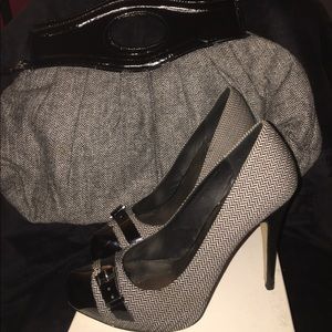Bakers tweed Pumps w/ matching clutch
