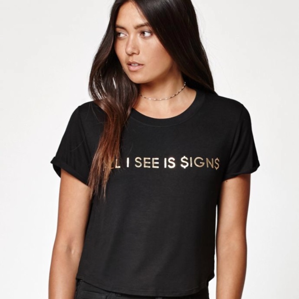 Pacsun all I see is signs shirt