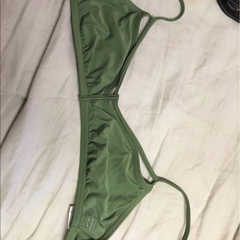 Billabong army green swim top