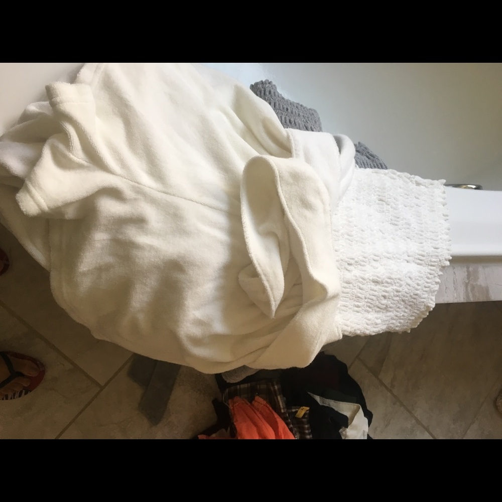 Juicy Couture white terry smocked Romper