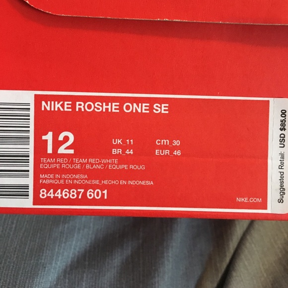 Red Nike Rosche's Size 12 - Picture 6 of 6