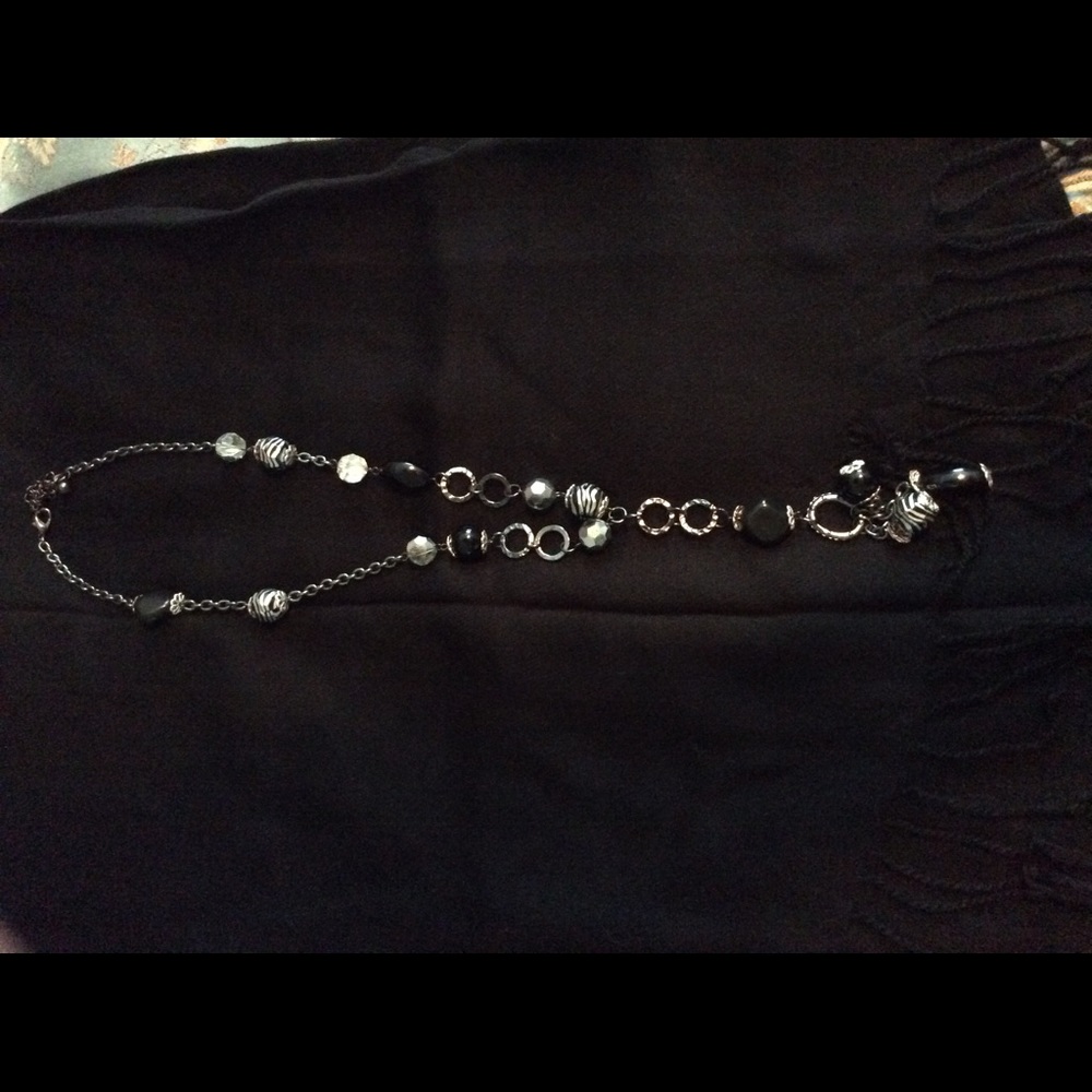 Black and silver necklace