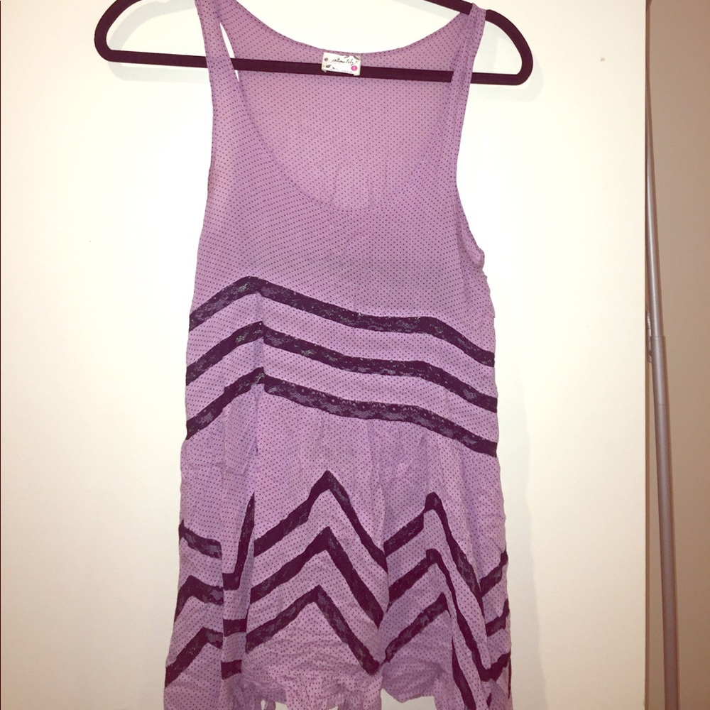 Free people Voile and lace trapeze slip