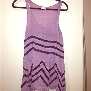 Free people Voile and lace trapeze slip