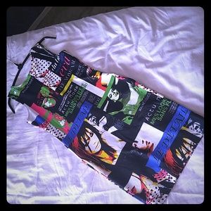 Colorful Fitted Pencil Dress