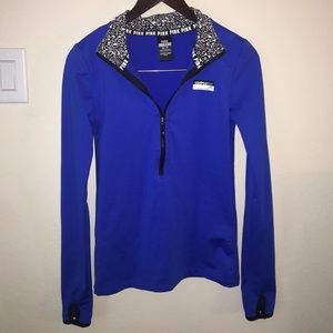 PINK/VS workout long sleeve half zipper