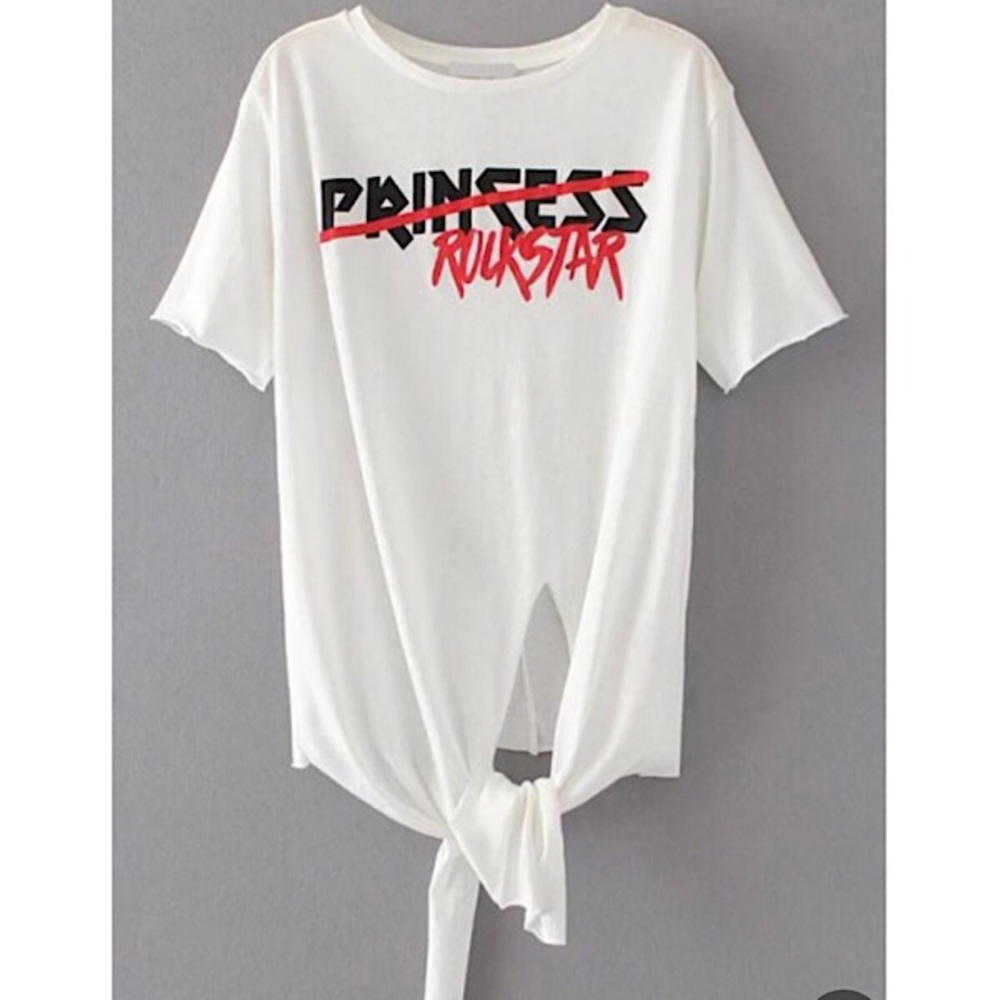 NWOT Rockstar Tie t-shirt medium