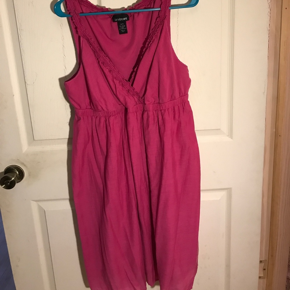 Lane Bryant hot pink sun dress