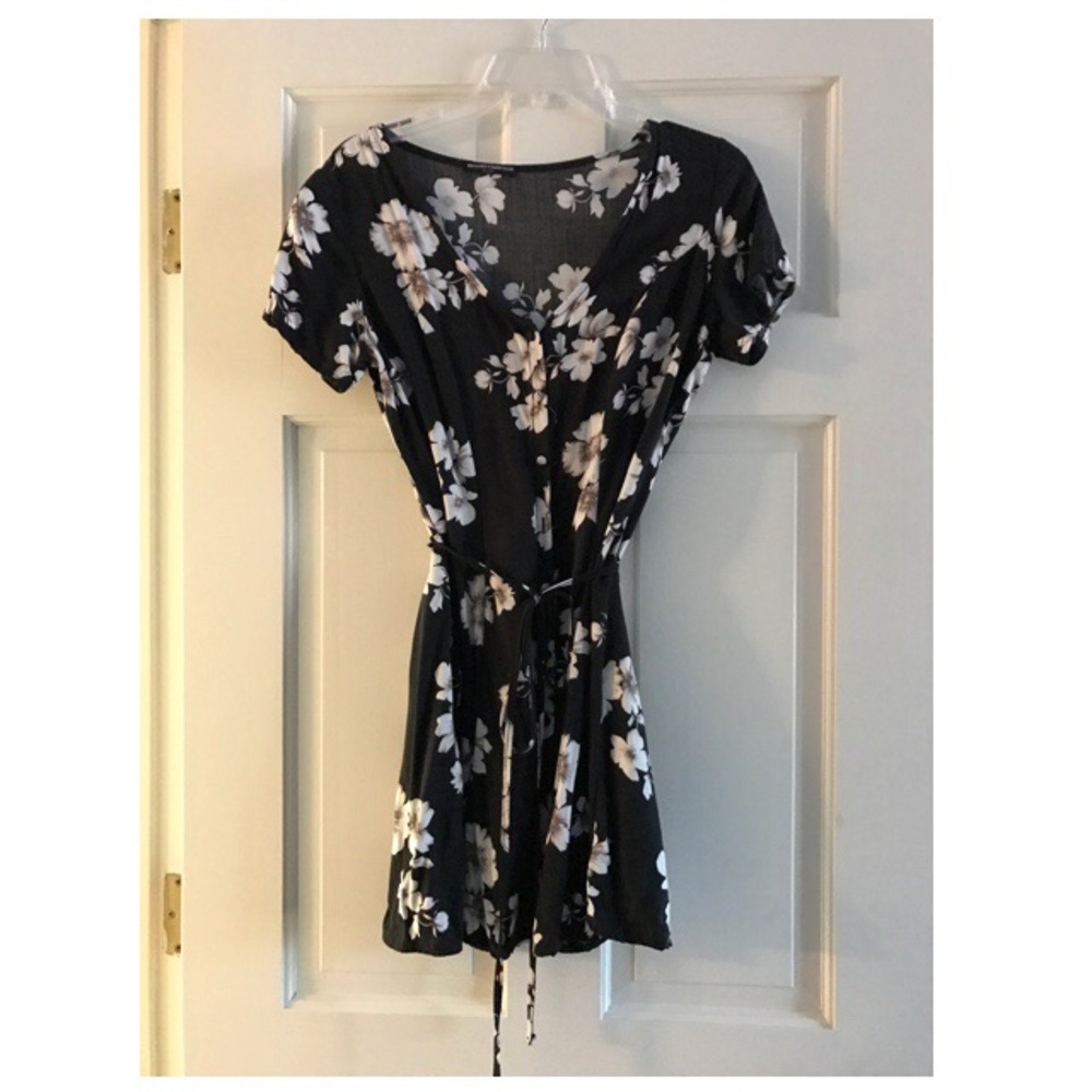 Black flower dress