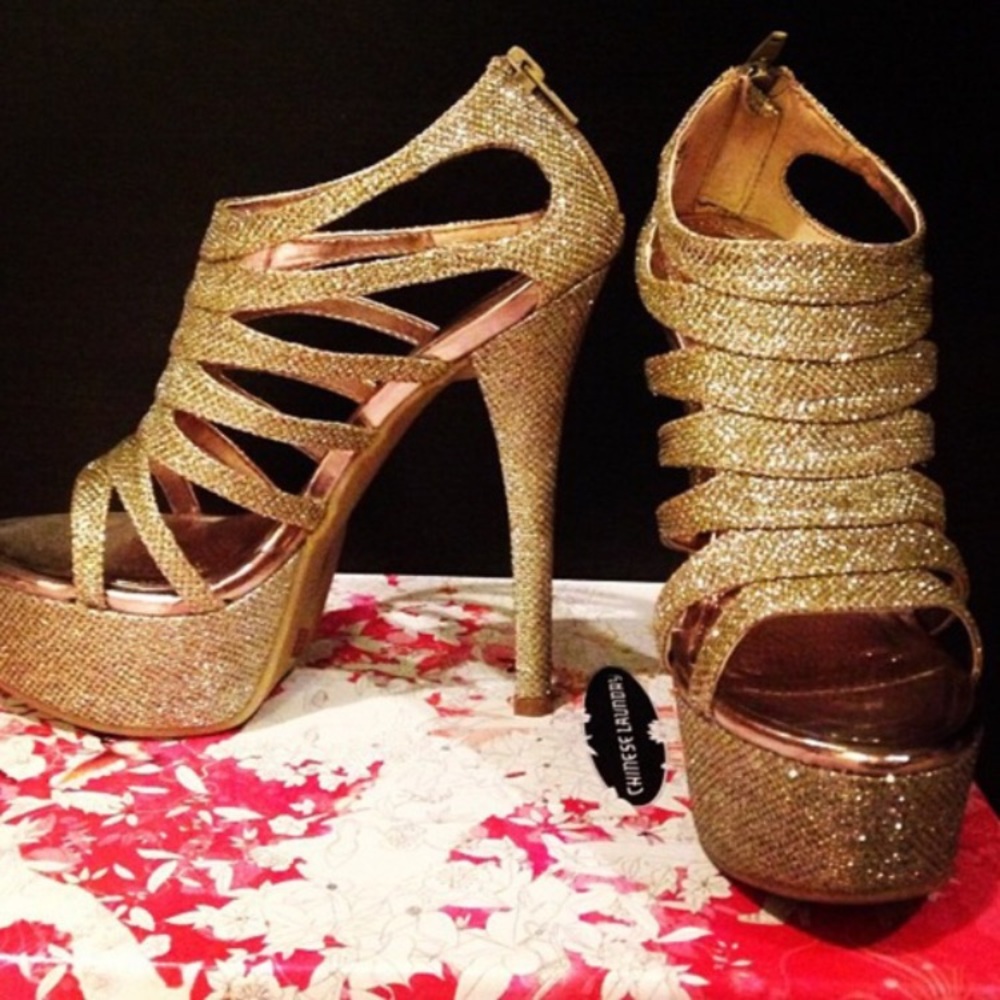 Gold Chinese Laundry Heels