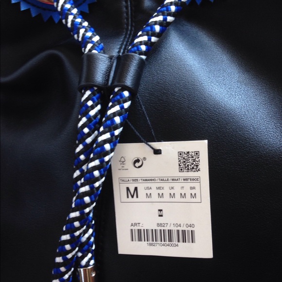 Zara Contrasting Cord Backpack - Picture 6 of 7