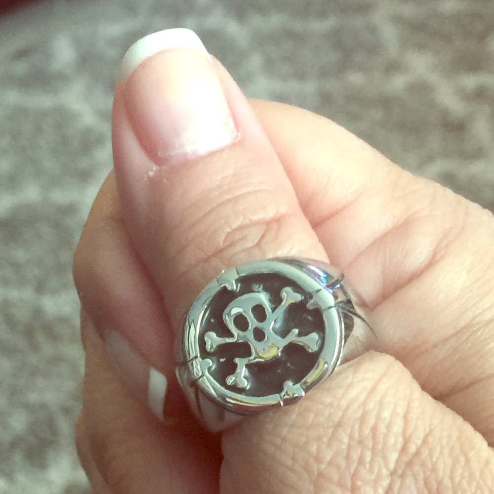 Skeleton Stainless Steel Two-Tone Ring