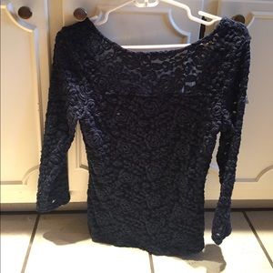 Navy long sleeve top