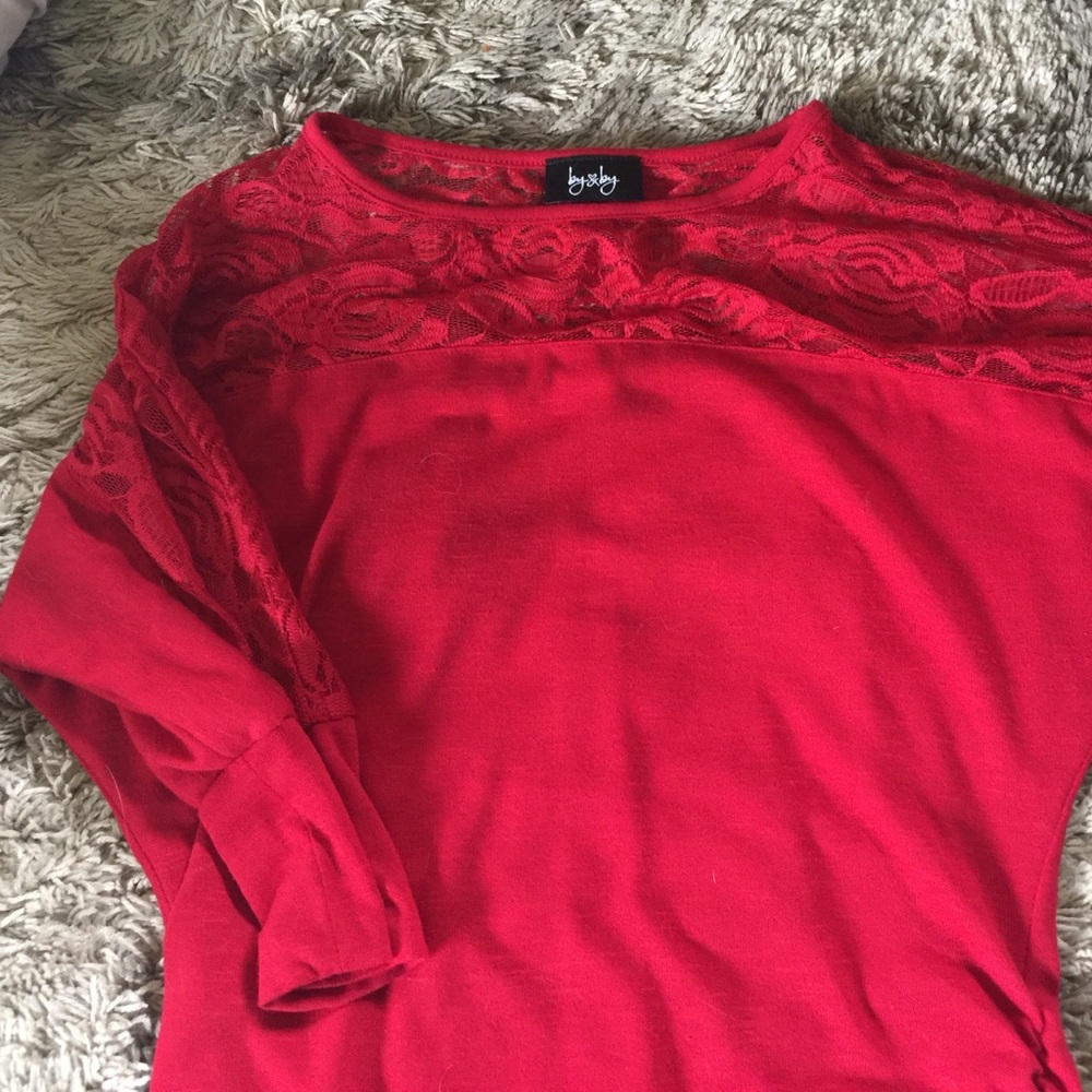 3/4 sleeve lace top