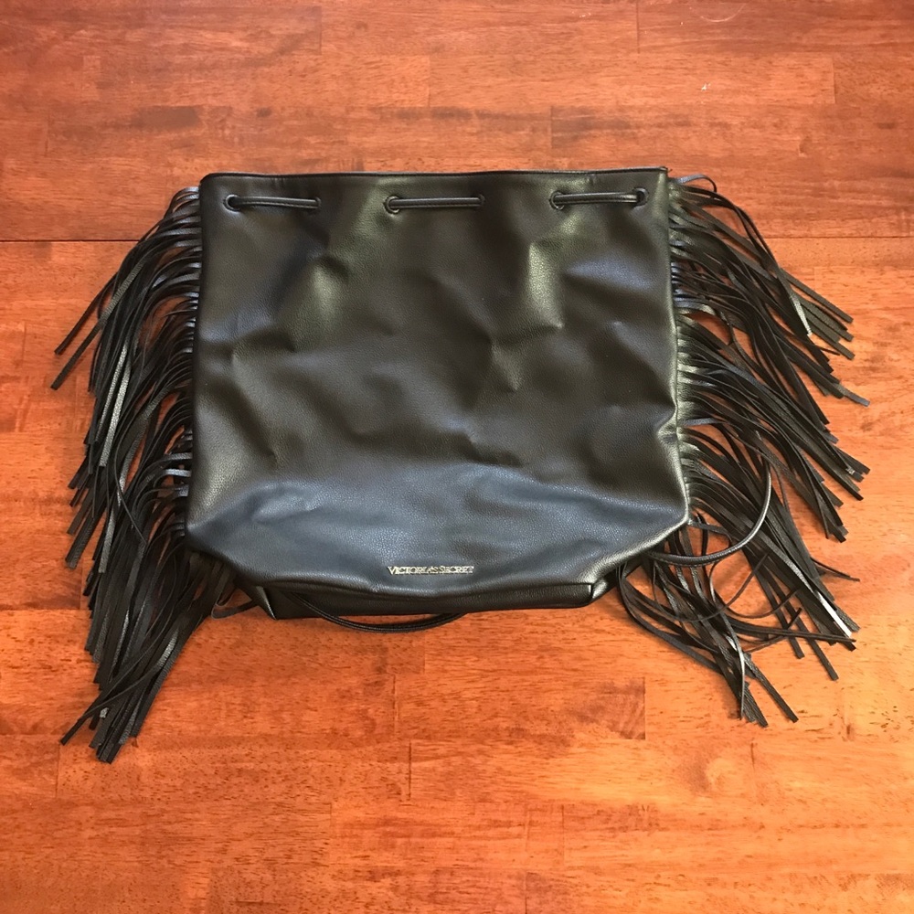 Victoria's Secret fringe drawstring bag