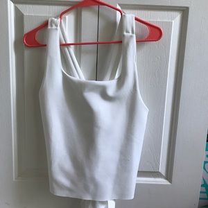 Never Worn: Zara White Open Back Top