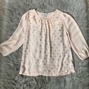 3/4 Sleeved Polka Dot Blouse