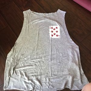 Grey vintage rockabilly style muscle tank