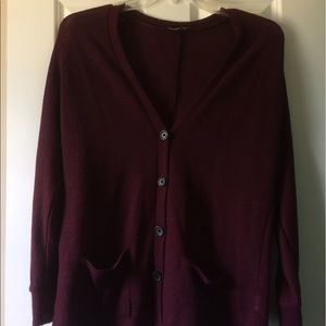 Burgundy cardigan