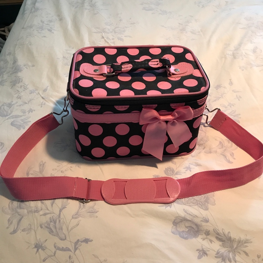 Travel Train Case with Shoulder Strap