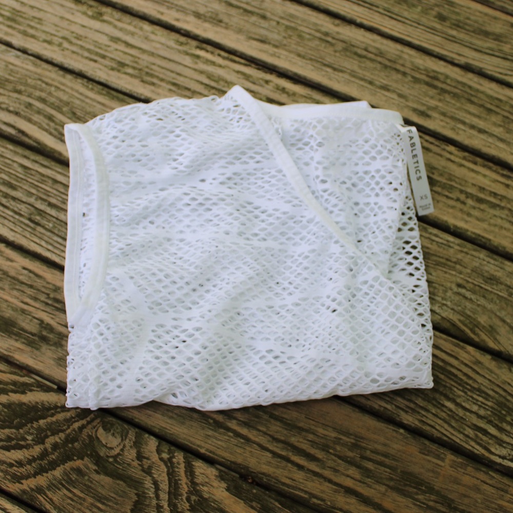Fabletics Mesh White Top