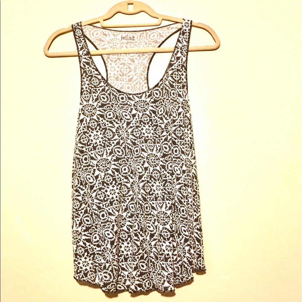 Black and White Patterned Tank Top