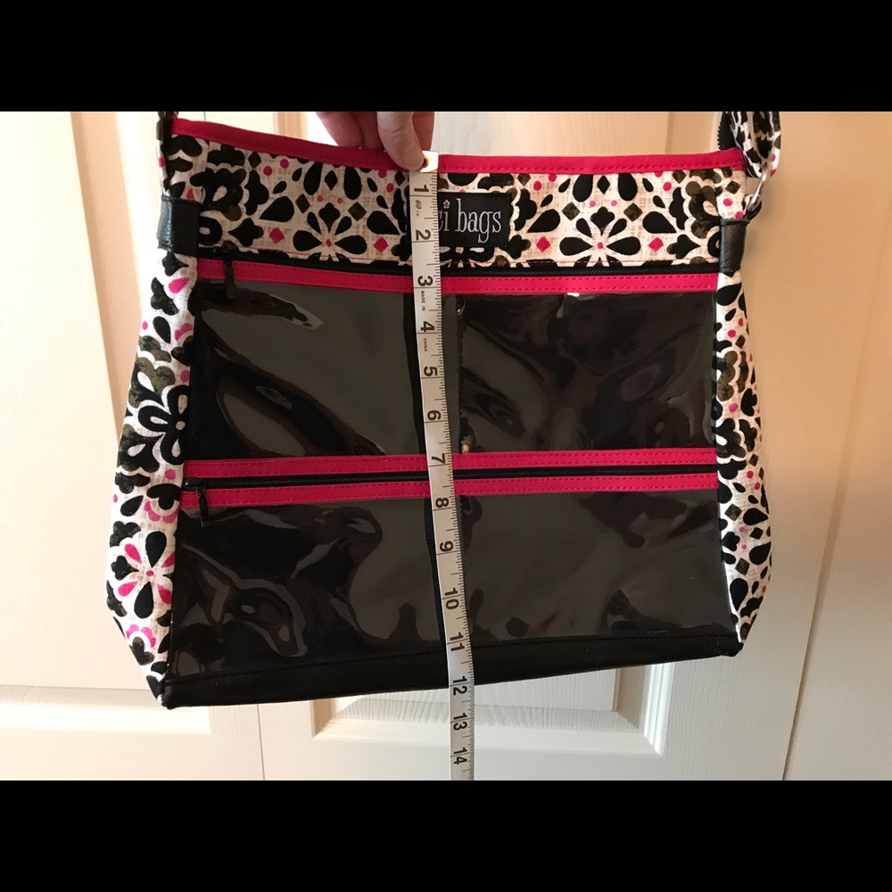 Bnwot Luci Bags pink, white, and black squares