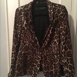 ZARA NWT LEOPARD BLAZER sz Medium