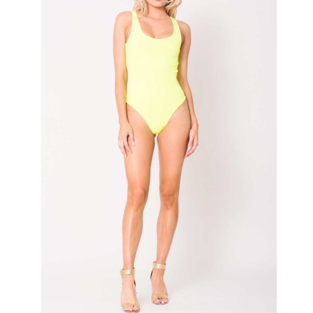 SOLD OUT NEW Neon Yellow Laguna Bodysuit