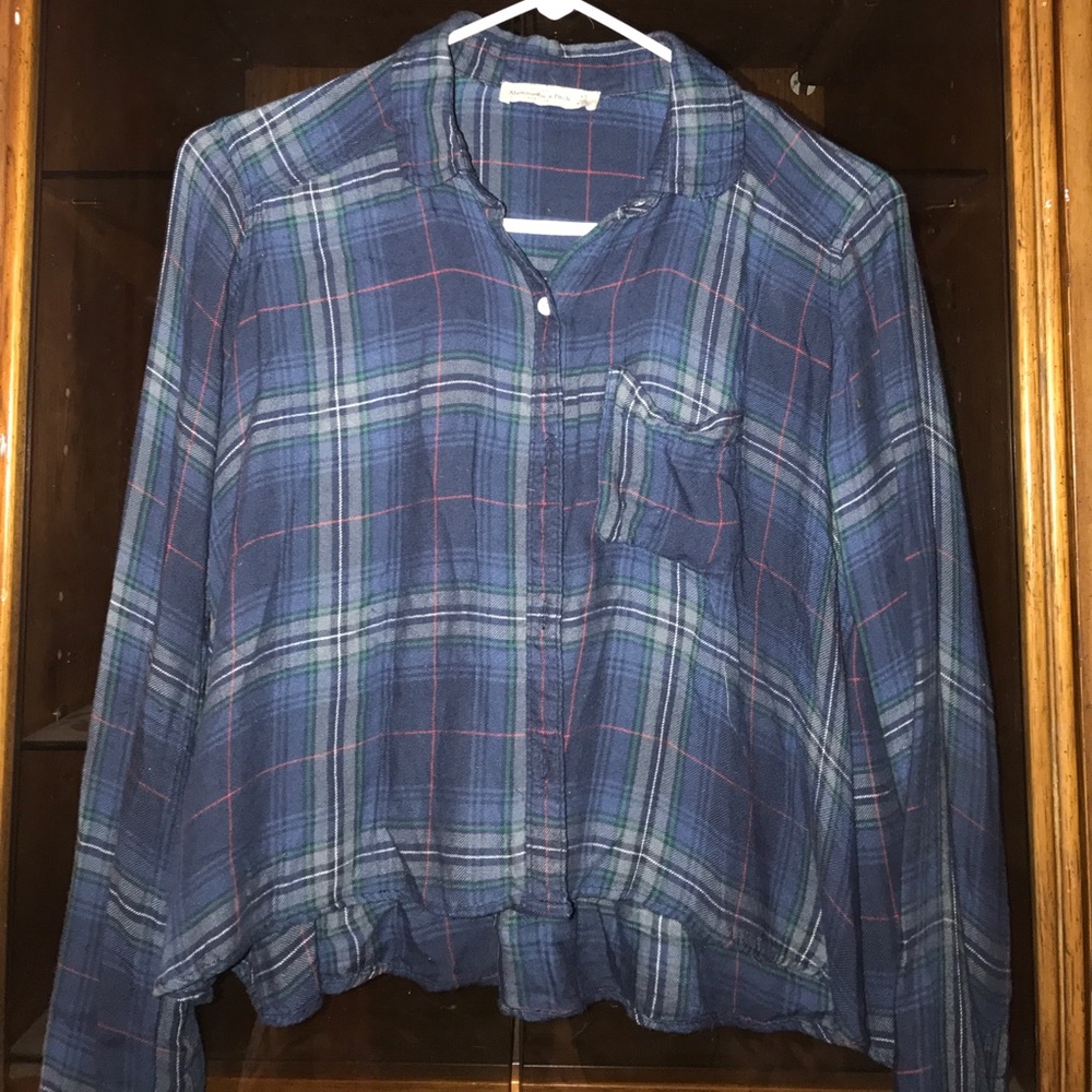 Cropped Plaid Shirt
