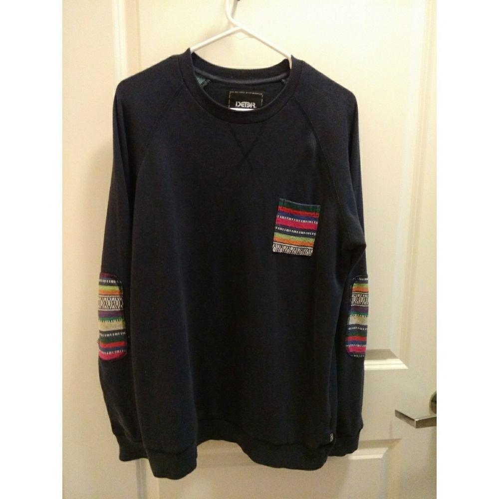 <UO Oversize Crewneck>CUTE Elbow Pat and Pocket