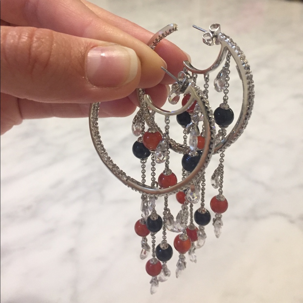 Crystal and Glass Bead Earrings