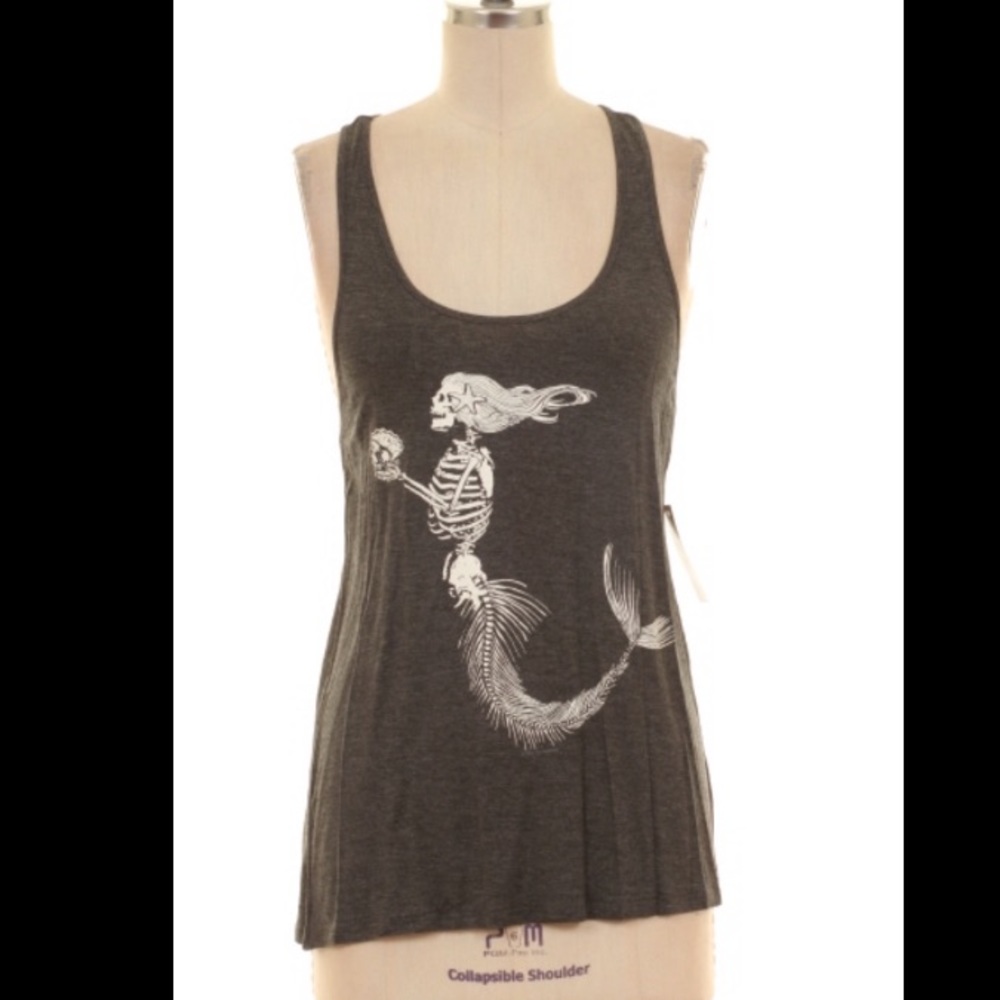 💀One Left (Medium)💀Mermaid Skeleton Tank Top! - Picture 2 of 3
