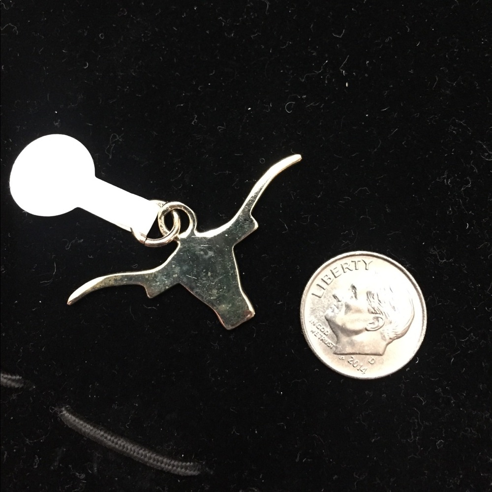 UT longhorns pendant in sterling silver