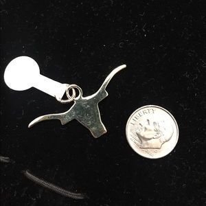 UT longhorns pendant in sterling silver