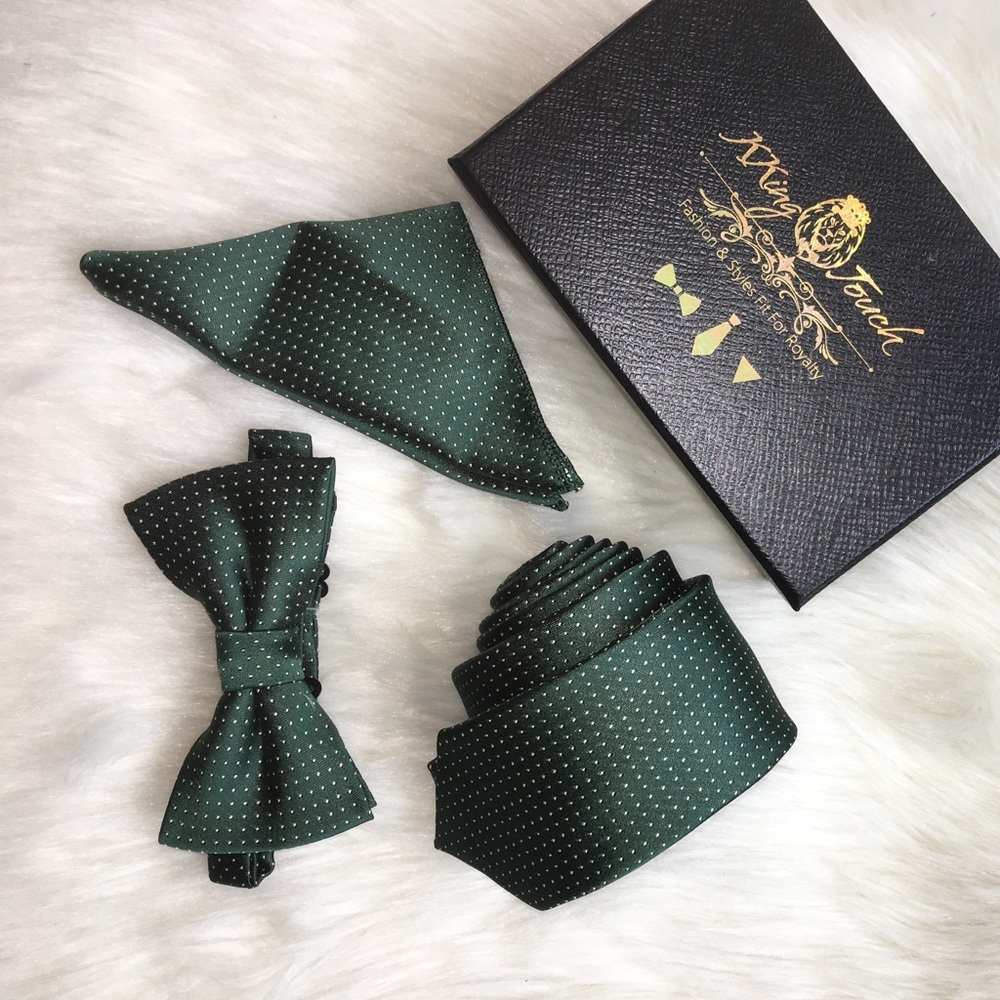 Tie, Bow Tie, Pocket Square 3 Piece Set - ECO MAN