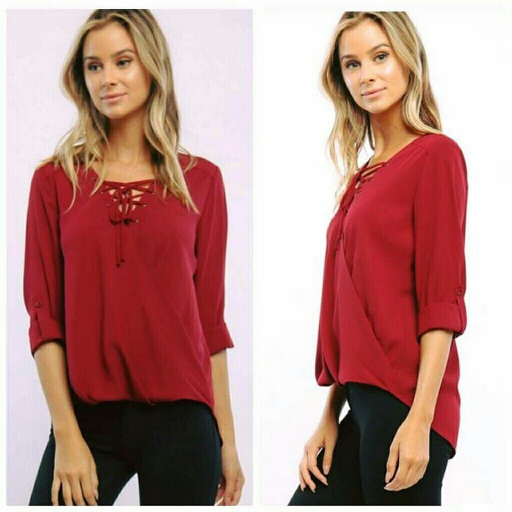 Tie front blouse