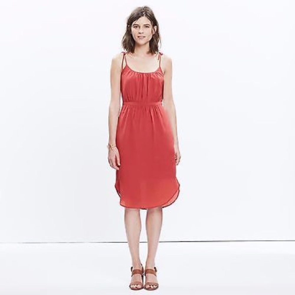 Madewell tie-strap silky sundress
