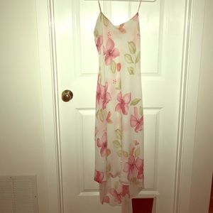 Fun floral summer hi-lo dress