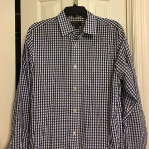 Men's Banana Republic Blue & White Slim Fit Shirt