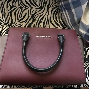 Michael kors Selma burgundy and cinder